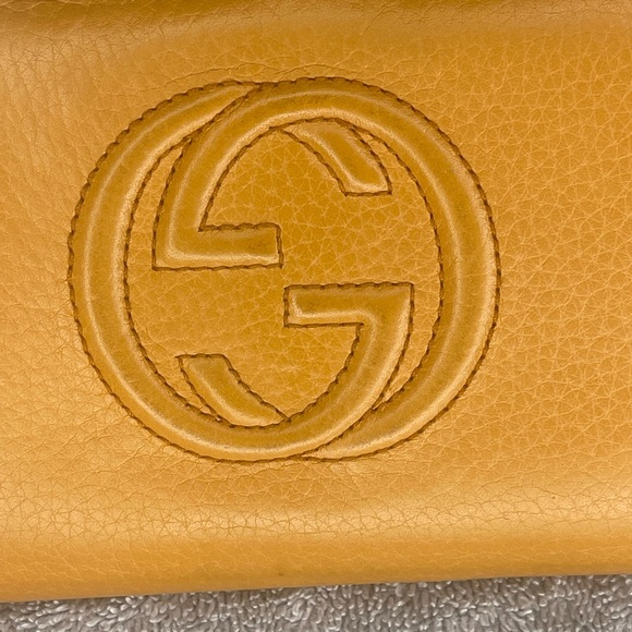 Gucci Orange Leather Soho Zip Continental Wallet w/Box - Picture 11 of 17